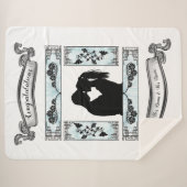 Schöne Schwarz-Weiß-Silhouette Sherpadecke (Vorderseite (Horizontal))