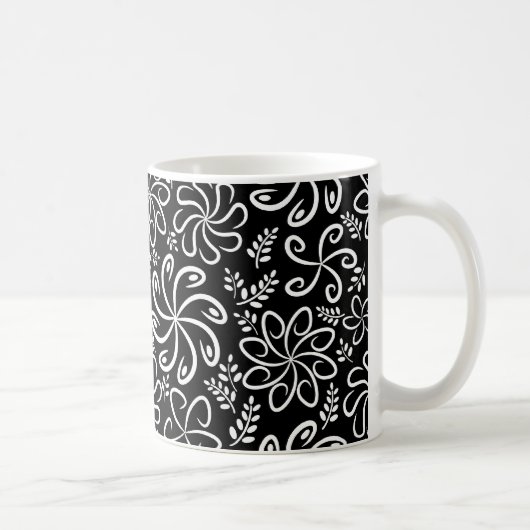 Schöne Schwarz-Weiß-Tasse Kaffeetasse (Rechts)