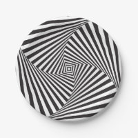 Schöne Schwarz-weiße gewundene optische Illusion