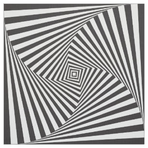 Schöne Schwarz-weiße gewundene optische Illusion Stoff