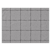 Schöne Schwarz-weiße gewundene optische Illusion Tischdecke (Vorderseite (Horizontal))