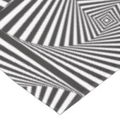 Schöne Schwarz-weiße gewundene optische Illusion Tischdecke (Schrägansicht)