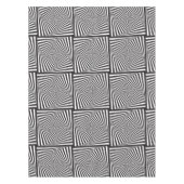 Schöne Schwarz-weiße gewundene optische Illusion Tischdecke (Vorderseite)