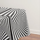 Schöne Schwarz-weiße gewundene optische Illusion Tischdecke (Beispiel)