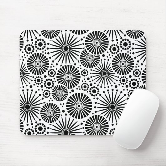 Schöne schwarz-weiße Mousepad (Mit Mouse)