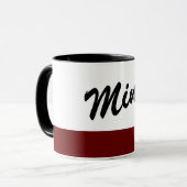 Schöne Schwarz-weiße Red Mine Tasse (Vorderseite Links)