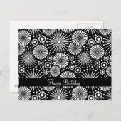 Schöne schwarz-weiße Retro-Postkarte Postkarte (Vorne/Hinten)