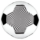 Schöne Schwarz-weiße spiralförmige optische Täusch Fußball (Gedreht)