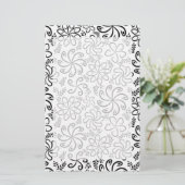 Schöne schwarz-weiße Tapete Briefpapier (Stehend Vorderseite)