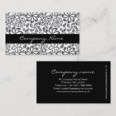 Schöne schwarz-weiße Visitenkarte (Vorne/Hinten)