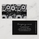 Schöne schwarz-weiße Visitenkarte (Vorne/Hinten)