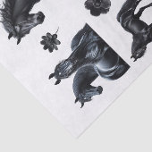 Schöne schwarzarabische Pferde Seidenpapier (Ausschnitt)