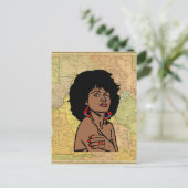 Schöne schwarze Afrikanerin Karte (Stehend Vorderseite)