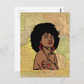 Schöne schwarze Afrikanerin Karte (Vorne/Hinten)