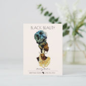 SCHÖNE SCHWARZE AFRIKANISCHE KÖNIGIN BIG GOLD NECK POSTKARTE (Stehend Vorderseite)