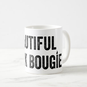 Schöne schwarze Bougie - Ermächtigung zu Zitat Kaffeetasse