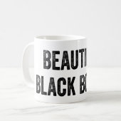 Schöne schwarze Bougie - Ermächtigung zu Zitat Kaffeetasse (Vorderseite Links)