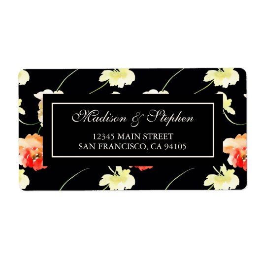Schöne Schwarze Flora - Hochzeit (Vorne)