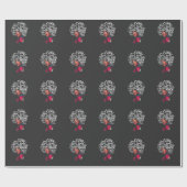 Schöne schwarze Frau Afro Haar Königin Geschenkpapier (Flach)