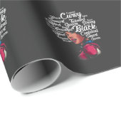 Schöne schwarze Frau Afro Haar Königin Geschenkpapier (Rolleneckpunkt)