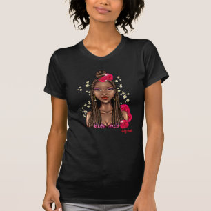 Schöne schwarze Frau feiert Valentinsliebe T-Shirt