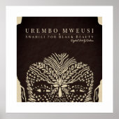 Schöne schwarze Frau Poster (Vorne)