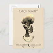 SCHÖNE SCHWARZE FRAU POSTKARTE (Vorne/Hinten)