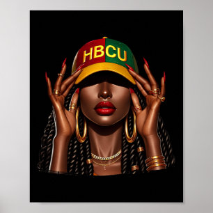 Schöne schwarze Frauen Hbcu Schwarze Geschichte Mo Poster