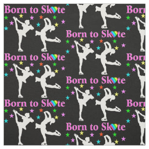 SCHÖNE SCHWARZE GEBOREN ZU SKATE FABRIC STOFF