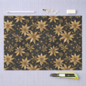 Schöne Schwarze Gold Schneeflocken Weihnachten Seidenpapier (Handwerk)