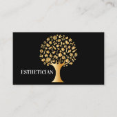 Schöne schwarze Goldbaum-Visitenkarte Visitenkarte (Vorderseite)