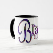 Schöne schwarze Kaffeetasse (Vorderseite Links)