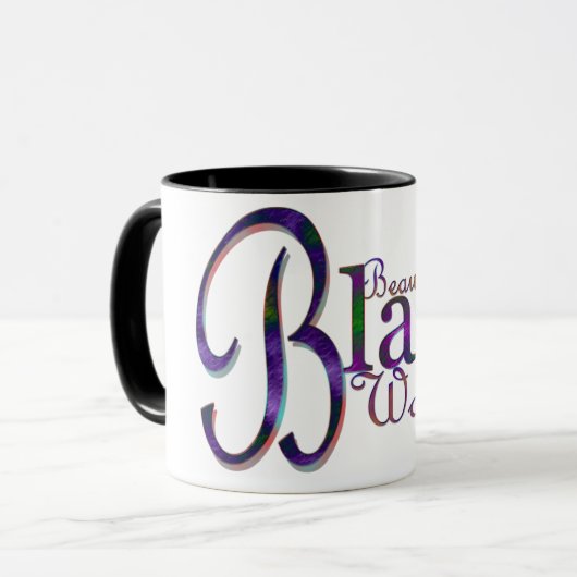 Schöne schwarze Kaffeetasse (Vorderseite Links)