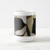 Schöne schwarze Katze Kaffeetasse (Mittel)