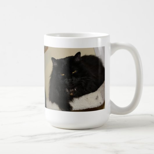 Schöne schwarze Katze Kaffeetasse (Rechts)
