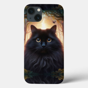 Schöne schwarze Katze mit goldenen Augen Case-Mate iPhone Hülle