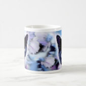 Schöne Schwarze Katzen mit Blume Kaffeetasse (Mittel)
