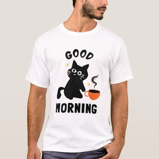 schöne schwarze Katzen T-Shirt (Vorderseite)