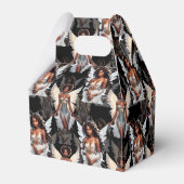 Schöne schwarze Mädchen-Engel-Musterdesign -Dunkel Geschenkschachtel (Rückseite)