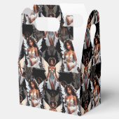Schöne schwarze Mädchen-Engel-Musterdesign -Dunkel Geschenkschachtel (Geöffnet)