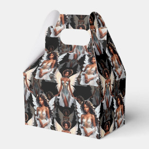 Schöne schwarze Mädchen-Engel-Musterdesign -Dunkel Geschenkschachtel