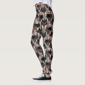 Schöne schwarze Mädchen-Engel-Musterdesign -Dunkel Leggings (Links)