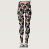Schöne schwarze Mädchen-Engel-Musterdesign -Dunkel Leggings (Vorderseite)