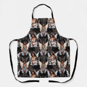 Schöne schwarze Mädchen-Engel-Musterdesign -Dunkel Schürze (Vorderseite)