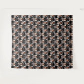 Schöne schwarze Mädchen-Engel-Musterdesign -Dunkel Wandteppich (Vorderseite (Horizontal))