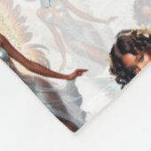 Schöne schwarze Mädchen-Engel-Musterdesign Fleecedecke (Ecke)