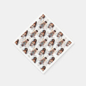 Schöne schwarze Mädchen-Engel-Musterdesign  Serviette (Ecke)