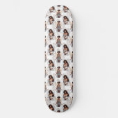 Schöne schwarze Mädchen-Engel-Musterdesign Skateboard (Vorderseite)