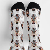 Schöne schwarze Mädchen-Engel-Musterdesign  Socken (Oben)