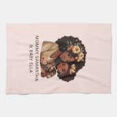 Schöne Schwarze Mama und Tochter (10) Geschirrtuch (Horizontal)